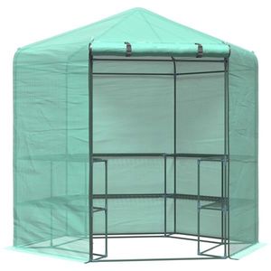 Serra Moderna Compatta per Casa e Giardino in Polietilene/PVC/Acciaio Zincato/Plastica, Facile da Montare - Product Image 6