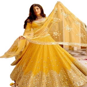 Dernier modèle de Lehenga Choli en viscose de soie lourde de créateur, personnalisé pour les mariages, les fêtes et les événements en plein air, au prix d'exportation - Product Image 1