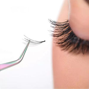 Pinzas para Extensión de Pestañas, Profesionales, de Acero Inoxidable, con Puntas Anguladas Curvas a 45 Grados - Product Image 5