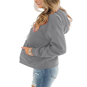 Women's Cozy Winter Oversize Hoodie with Hand-<b>Painted</b> Embroidery Y2K Streetwear Pullover Plus Size Hoodies Womens Hoodies - Product Image 2