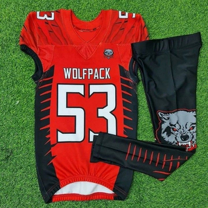 Uniforme de football américain à séchage rapide, personnalisable avec logo d'équipe, maillot et pantalon, équipement léger et performant pour les matchs de ligue - Product Image 3