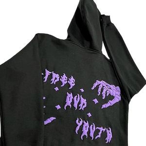 Designer style full face hoodie cotton fleece oversized <b>zip</b> <b>up</b> hoodie unisex streetwear full <b>zip</b> - Product Image 2