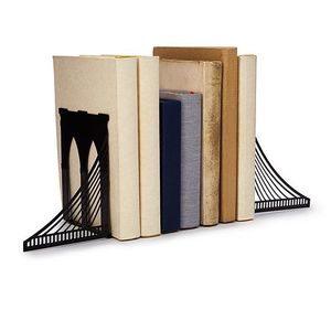 Serre-livres fonctionnels en acier, robustes et décoratifs, élégants organisateurs de rangement pour bibliothèque, solution de présentation contemporaine - Product Image 4