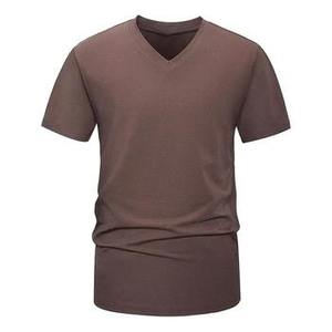 Camiseta de Manga Corta para Hombre, Corte Regular, Color Sólido, Cuello Redondo, Informal, Azul Marino, Logotipo Frontal, Transpirable, 100% Algodón - Product Image 1