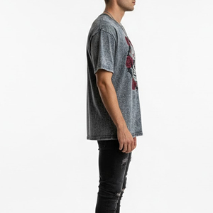Camisetas de Algodón 100% para Hombre, Estilo Pullover, Lavado Ácido, Tejido Transpirable, con Servicios OEM - Product Image 3