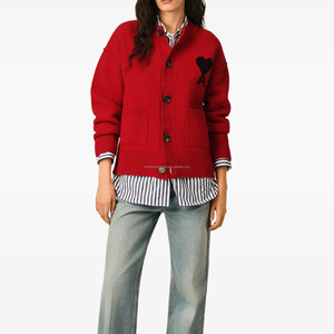 Wholesale Manufactured French Style Solid Color V-Neck <b>Long</b> Sleeve Fashion Casual Sweater Knitted <b>Cardigan</b> Wool/Acrylic Winter - Product Image 4