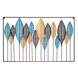 Décoration murale moderne en métal vertical, style Ambiance Lifestyle, accents créatifs, peinture en poudre, multi-pièces, pour salon - Product Image 2