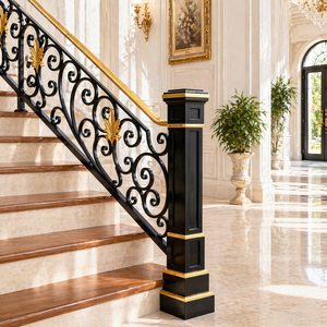 Rampe d'escalier élégante en fer forgé, garde-corps moderne en acier pour escalier, main courante métallique durable, finition résistante à la rouille - Product Image 4