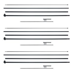 Confezione da 3 pezzi da 16.3 piedi con asta per bandiere con piume per strumenti promozionali - Product Image 1