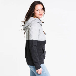 Sudaderas de Moda para Mujer, Sostenibles, 100% Algodón, Transpirables, con Capucha y Logotipo Frontal, para Invierno, en Dos Tonos - Product Image 5