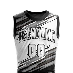 Uniformes de basketball respirants à manches courtes, imprimés avec logo, de qualité supérieure, 100 % polyester, couleurs personnalisées pour la saison estivale - Product Image 6