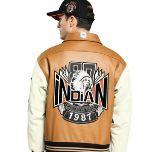 แจ็คเก็ตหนังวัวแท้ 100% แจ็คเก็ตวาร์ซิตี้สำหรับผู้ชาย เสื้อผ้าหนังคุณภาพสูงแบบสั่งทำพิเศษ แจ็คเก็ตหนังลำลองสำหรับผู้ชาย - Product Image 3