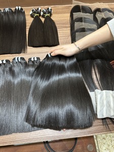 12 Inches Natural Color Black Bone Straight Bundles Raw Vietnamese Human Hair for <b>Training</b> <b>Heads</b> for Black Women - Product Image 2