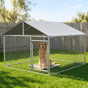 Fournitures de jardinage pour la maison : Bâtiments de jardin, clôtures, treillis, portails, cage pour chien avec couverture, enclos pour animaux de compagnie en grillage, maisonnette - Product Image 6