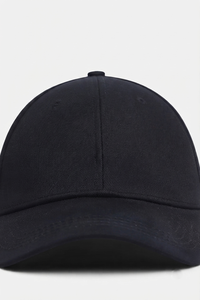 <b>Black</b> 6-Panel <b>Baseball</b> <b>Cap</b> Adjustable Fitted Unisex Casual Hat for Adults Solid Color Four Seasons Wear - Product Image 3