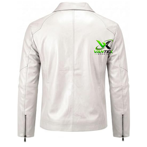 VANTEX SPORTS Blouson Bomber Homme en Cuir Véritable Tanné Écologique Vintage Uni avec Fermeture Éclair, Col Rabattu, Doublure en Coton, Coupe Classique - Product Image 4