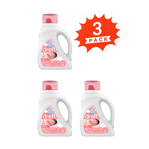 Adoucissant liquide ultra-concentré Dreft HEC 170 onces, écologique, parfum rose, jetable, antibactérien pour vêtements - Product Image 2