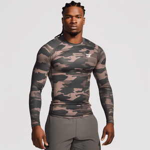 Camisetas de Compresión Personalizadas al por Mayor, Camisetas Deportivas de Poliéster, Camisetas de Protección contra Rozaduras para Hombre, Camisetas de Fitness para Hombre - Product Image 1