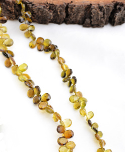 ลูกปัดพลอยทัวร์มาลีนหลากสีเหลืองธรรมชาติทรงลูกแพร์เหลี่ยมเพชรพลอย สำหรับทำเครื่องประดับชั้นดี - Product Image 2