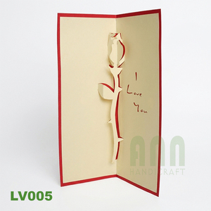 Handmade 3D Pop-Up Rose Love Couple <b>Wedding</b> Invitation Greeting <b>Card</b> Die-Cut Custom Printed Paper Cutting Gift <b>Box</b> Birthday - Product Image 4