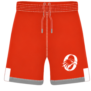 Conjunto de Uniforme de Rugby de Manga Corta en Naranja Brillante, Blanco y Gris, Jersey de Rugby con Cuello Redondo y Estampado Gráfico, Pantalones Cortos con Cordón Ajustable, Rendimiento Atlético - Product Image 5