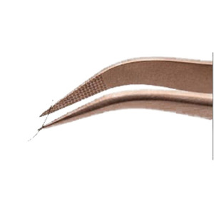 แหนบถอนขนตามืออาชีพแหนบขนตาสีดำกันลื่นทำจากสเตนเลสสตีลสีโรสโกลด์ - Product Image 3