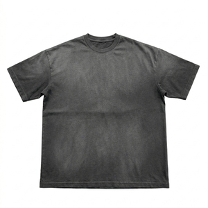 T-shirts Homme Streetwear Hip Hop en Coton 100% Effet Délavé Acide, Personnalisables, Coupe Oversize Vintage avec Logo – Vente en Gros - Product Image 1