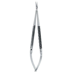 Professional Spring Curved Stainless Steel Cuticle Scissors Sharp Precision Blades Steel Handle Custom Logo-Salon Equipment - Product Image 2