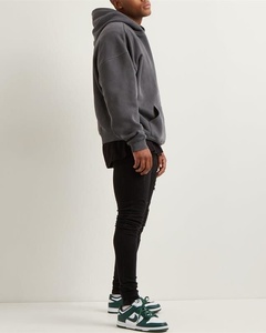 Sweat à capuche décontracté pour homme en mélange de coton et polaire 370g, tissé, séchage rapide, manches raglan, avec poche, idéal pour l'hiver - Product Image 4