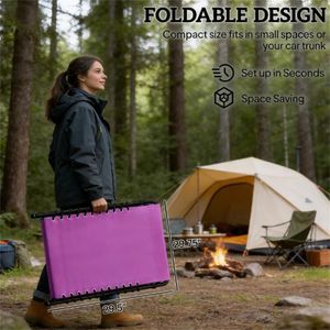 <b>Purple</b> Folding Lounge <b>Chair</b> Outdoor Sun Lounger <b>Chair</b> - Product Image 4