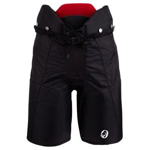 Shorts de hockey sur glace rembourrés noirs pour hommes, pantalon de protection en polyester avec ceinture, équipement d'entraînement sportif - Product Image 1