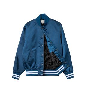 Veste universitaire en satin en gros, veste de baseball d'hiver personnalisée, tailles grandes, vestes pour hommes, veste universitaire à manches longues personnalisée - Product Image 4