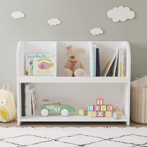 Scrigno e Organizer giocattolo per bambini libreria a 4 scomparti con espositore per sala giochi e cameretta per bambini - Product Image 5