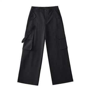 Pantalon cargo ample streetwear pour femme, coupe oversize, style vintage décontracté, pantalon de survêtement ample, nouvelle collection, brodé, chaud et sportif - Product Image 3