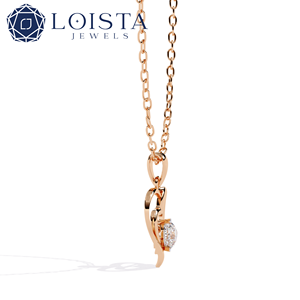 Collar con Colgante de Diamante Cultivado en Laboratorio con Certificación IGI VVS, Cadena con Colgante de Diamante Solitario en Oro Personalizado para Mujer - Product Image 3