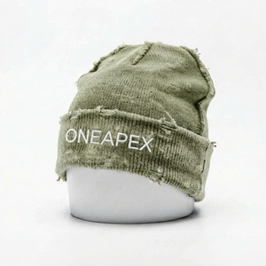 Gorro de Punto Verde Oliva para Hombre, Gorro de Invierno con Puño, Unisex, Estilo Urbano, Gorro Tipo Skull, Logotipo Personalizado, Accesorio de Moda al por Mayor - Product Image 1