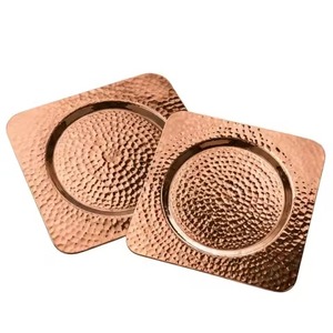 Modern Copper Coaster Set Decorative <b>Table</b> <b>Protector</b> for Cups Mugs Wine Glasses Home Restaurant Hotel Bar Dining - Product Image 6