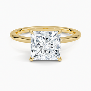 925 Sterling Silver Princess Cut Moissanite Diamond <b>Plain</b> Shank Solitaire Romantic Propose Gift <b>Ring</b> - Product Image 1
