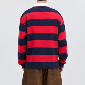 Maillot de rugby personnalisé en tricot pour hommes, manches longues, style polo, vente en gros - Product Image 5