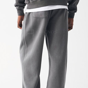 Pantalones de chándal personalizados de tejido grueso con lavado mineral para hombre, de alta calidad, lisos, estilo vintage con lavado ácido, streetwear, de pierna ancha, al por mayor - Product Image 5