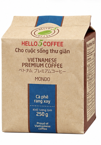 Café torréfié Hello5 Mondo 250g, café moulu pratique, usine du Vietnam, mélange 100% Arabica pur, adapté à la préparation à froid, 18 mois - Product Image 1
