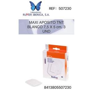 Apósito TNT Blanco MAXI de 7.5x5cm, Apósito Grande para el Cuidado de Heridas - Product Image 1