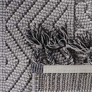 Set di tappeti interni/esterni geometrici 6x9 grigio/bianco - Product Image 5