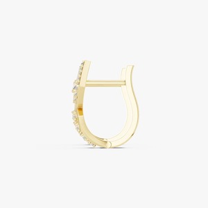Pendientes de botón de oro amarillo de 9K al por mayor con diamantes cultivados en laboratorio de 0.48CT, corte redondo, 4 piedras, diseño floral, joyería OEM personalizada - Product Image 3