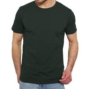 Qualité supérieure 100% coton mélangé couleur unie épaule tombante manches courtes T-Shirts hommes décontracté Logo personnalisé Style BD fournisseur - Product Image 5