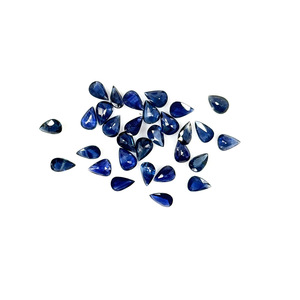 Saphirs bleus naturels non traités, taille poire calibrée 6x8mm, pierres précieuses de saphir bleu naturel facettées en vrac - Product Image 3