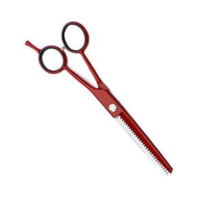 Tijeras Profesionales Rojas para Adelgazar el Cabello, Tijeras de Acero Inoxidable para Cortar el Cabello para Barberos - Product Image 2