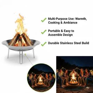 Decorative Modern Steel <b>Fire</b> <b>Pit</b> Outdoor Natural Gas Freestanding <b>Portable</b> Design Backyard Warmth Patio Social Setting Wholesale - Product Image 6