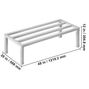 Scaffalatura Commerciale per Alimenti 48FT X 20FT 12FT, Capacità 1800 Libbre, Scaffale in Alluminio Saldato per Stoccaggio e Trasporto - Product Image 4