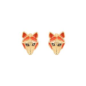 Mancuernillas de Lujo con Diseño de Zorro Chapadas en Oro para Hombre, Esmalte Naranja, Accesorios Formales para Camisa, Regalo de Boda o Negocios, Mancuernillas de Diseñador - Product Image 2